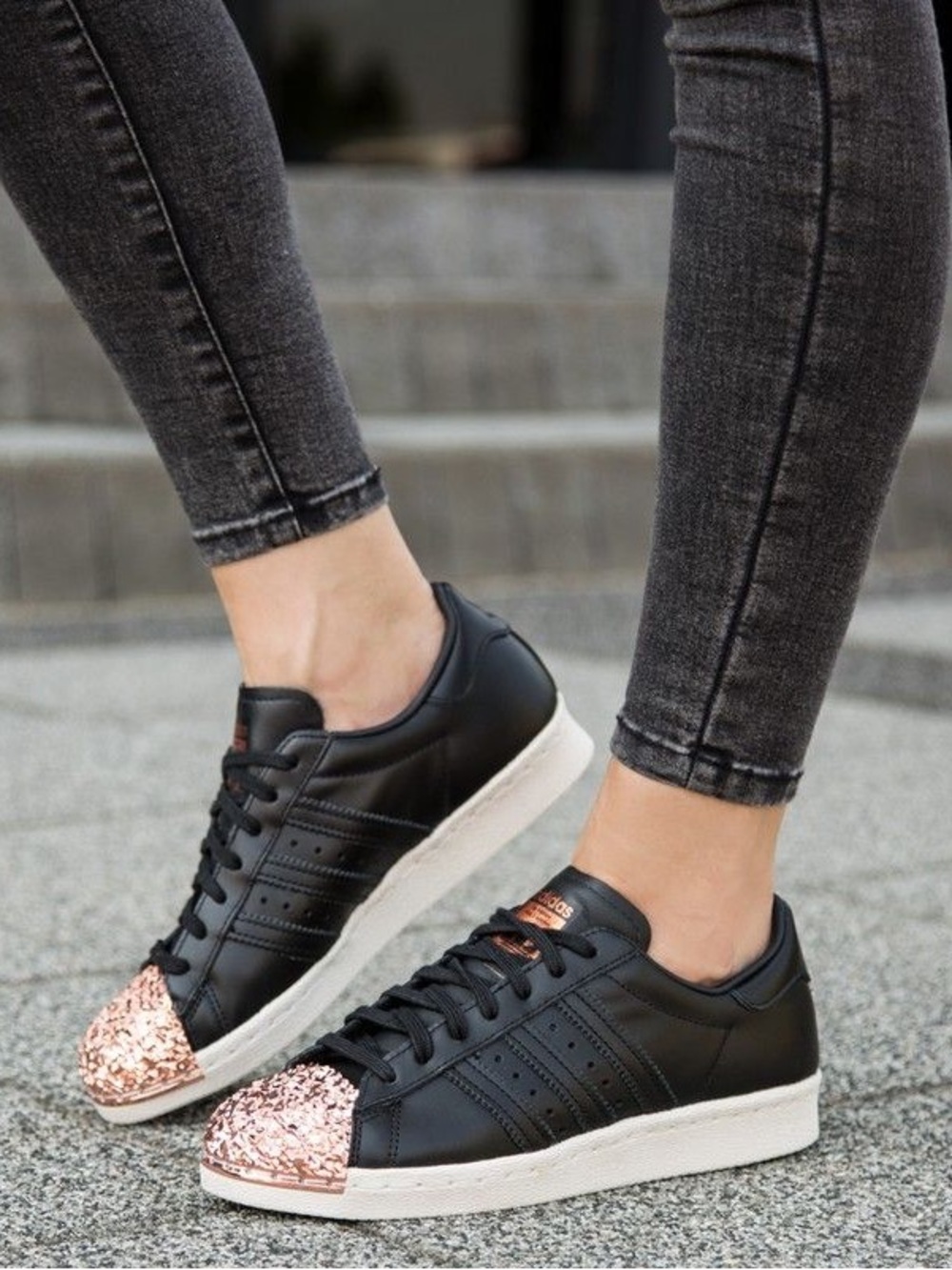Adidas Superstar 80s 3D Black Copper Gold Metal Toe Shoes 6